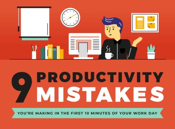 Infographic: Early-morning productivity drains to avoid