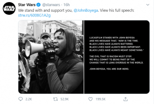 Snap stops promoting Trump, Wendy’s dedicates Twitter feed to Black voices, and Lucasfilm stands behind John Boyega