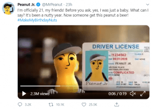 Planters gets mixed reactions over ‘Peanut Jr.,’ Twitter unrolls feature to limit replies, and Kroger to launch online marketplace