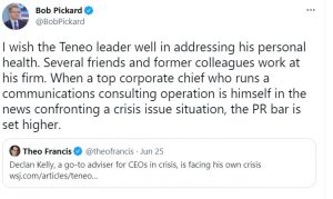 Crisis guru Declan Kelly steps away amid scandal, communicators flock to LinkedIn, and Walmart offers low-cost insulin