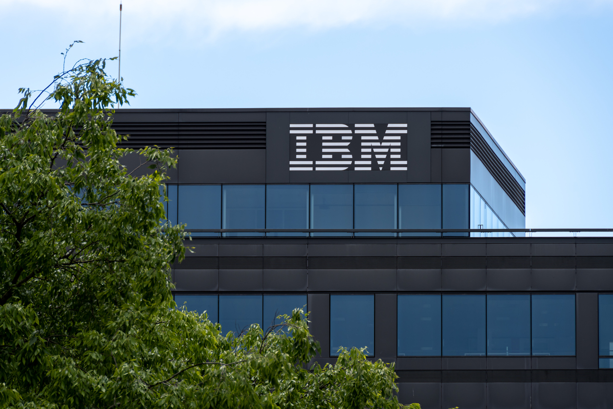 Bois-Colombes, France - May 22, 2021: Exterior view of the French headquarters of IBM, an American multinational corporation active in computer hardware, software, hosting and consulting services. IBM is letting customers know how they can feel safe using their AI systems.